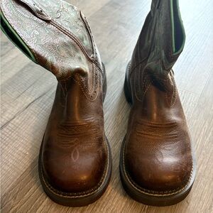 Justin Gypsy jaguar Women 8.5B Leather Cowboy Western Cowgirl Boots Embroidered